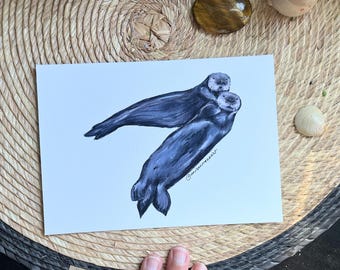 Tofino and Luna Sea Otter Print