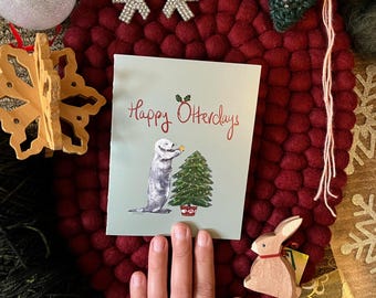Happy Otterdays Sea Otter Holiday Card