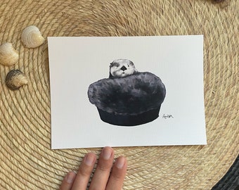 Pupcake Print Sea Otter Art Ft. Tazlina