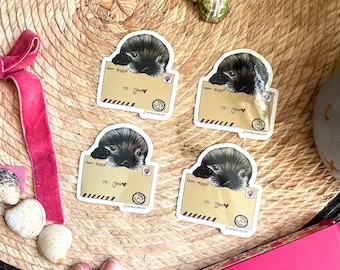 Set of 4 From Meep to You Baby Sea Otter  Stickers