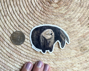 Set of 3 Rosa the Sea Otter Memorial Stickers