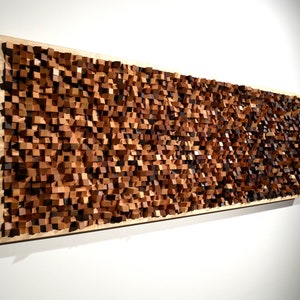 Wood Wall Art | Sound Diffuser | Contemporary Wall Sculpture | Wooden Wall Art | Modern Interior Design | Acoustic Panel | Skyline Diffuser