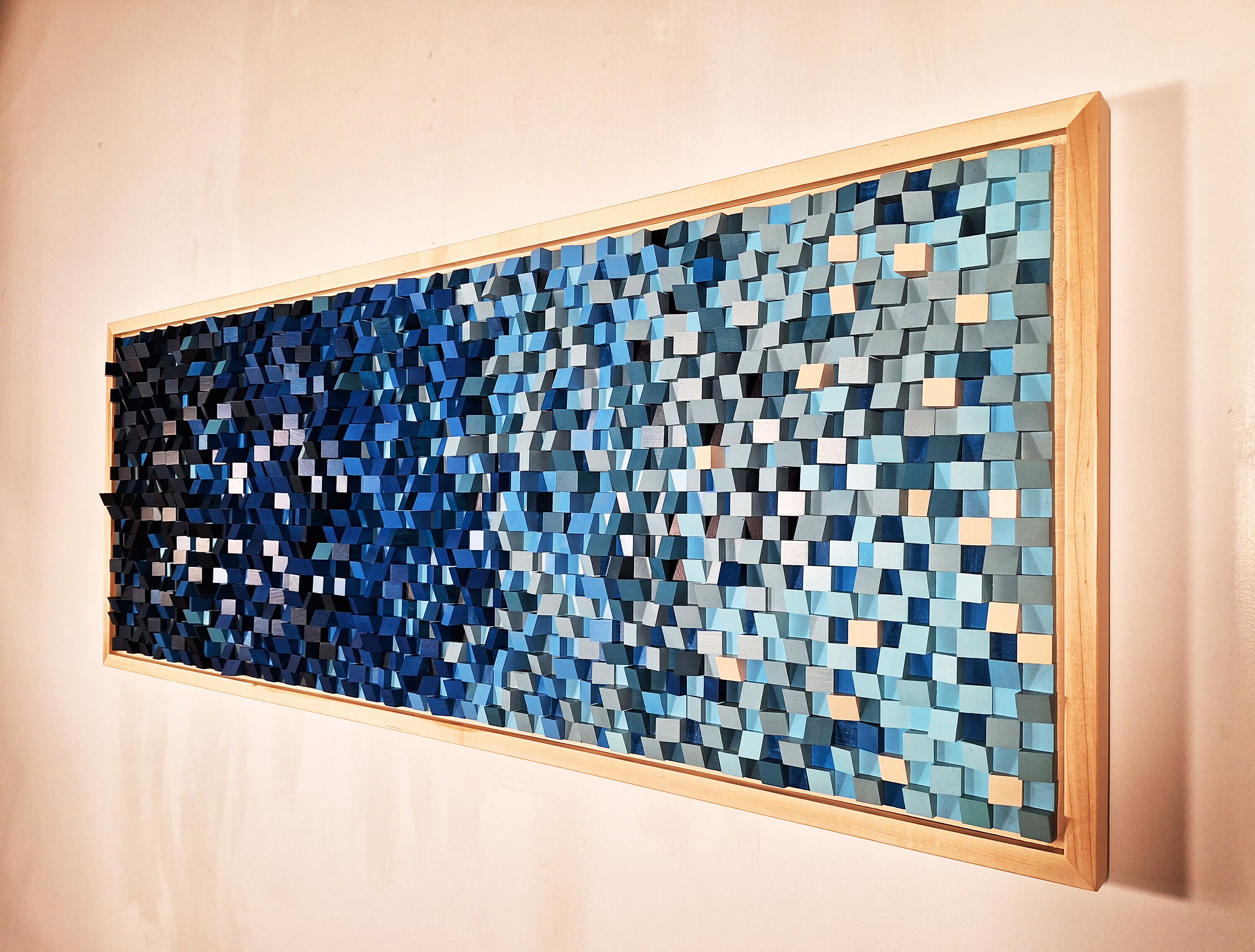 Wood Wall Art | Sound Diffuser | Contemporary Wall Sculpture | Wooden ...