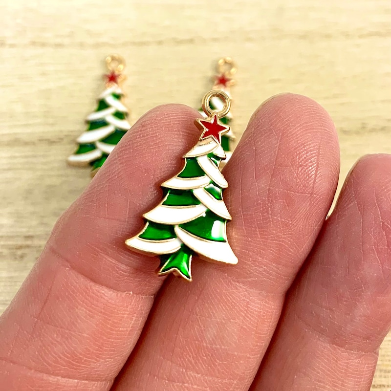 Silver Christmas Tree Charm – EOS Designs Studio