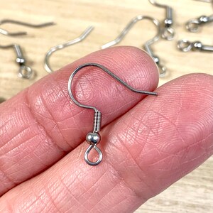 Titanium Hooks, French Hooks Pure Titanium, Nickel Free Earwires,  Hypoallergenic Ear Hooks, Surgical Grade 1 Titanium DIY Replacement Hooks 