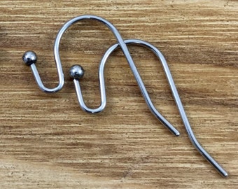 25 Pairs: Surgical Stainless Steel Shepherd Hook Earring Wires