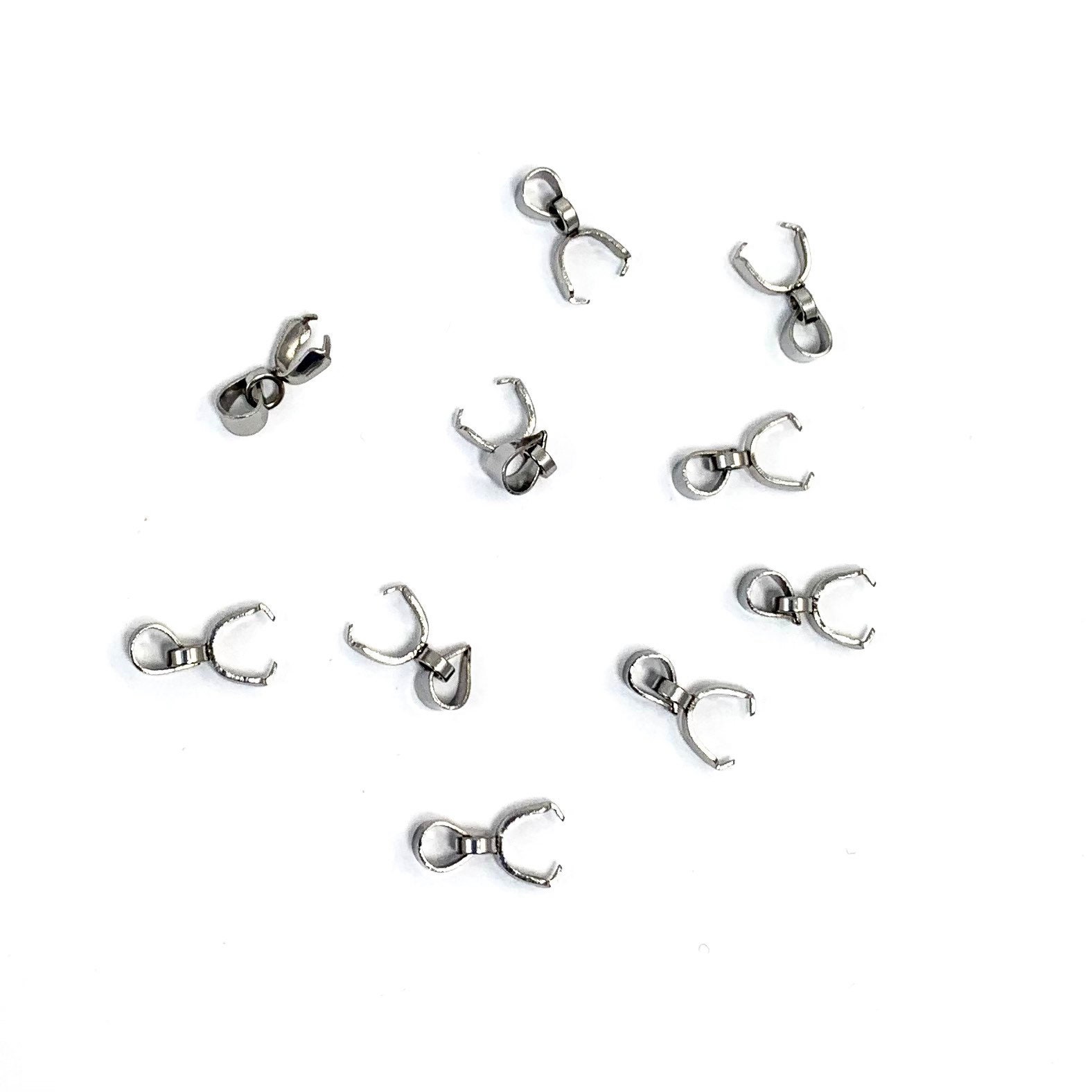 304 Stainless Steel Pinch Bails Steel Ice Pick Bails Strong Etsy