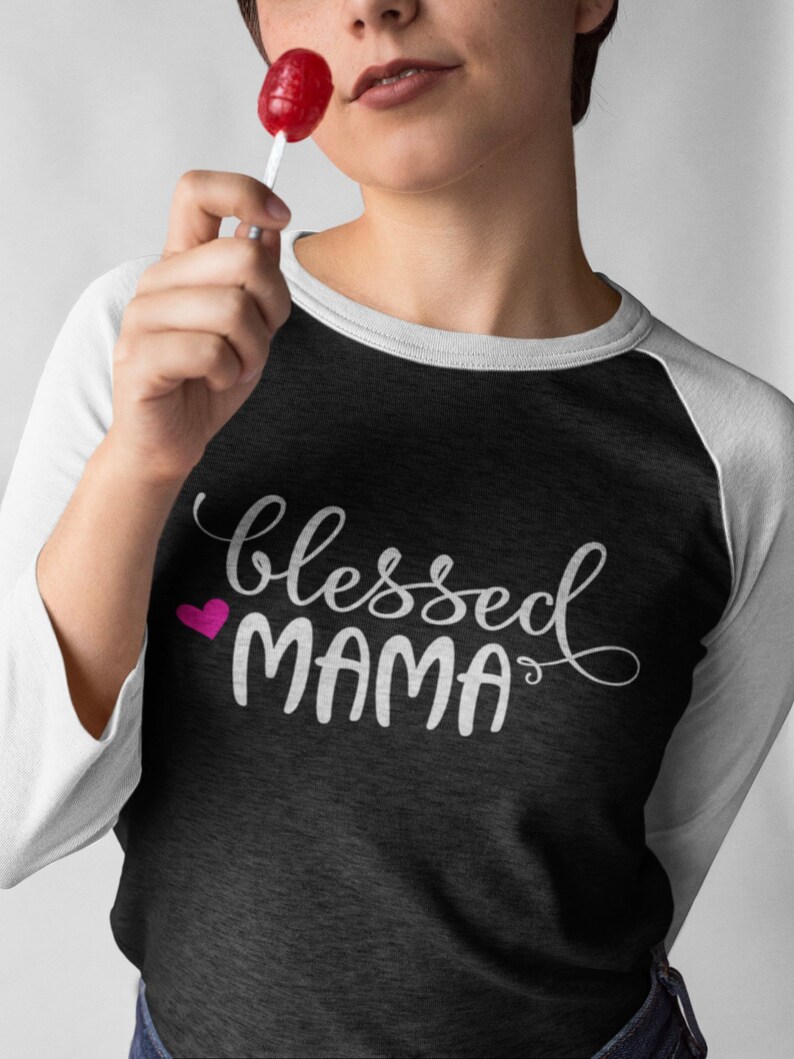 Black Body Blessed Mama Raglan Tee