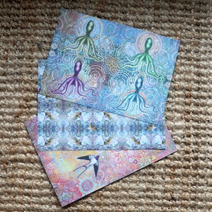 Archetypal a set of 3 Wrapping papers: Freedom, Shamanic Bee and Shaman of the Deep