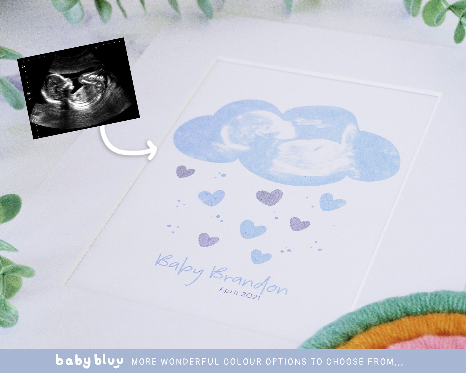 Beautiful Ultrasound Art Print Baby Scan Art Print Keepsake Etsy
