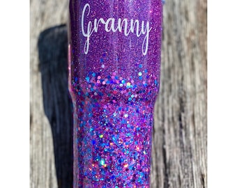 Gobelet à paillettes violet