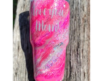 Milky Way Tumbler | Pink Glitter Tumbler