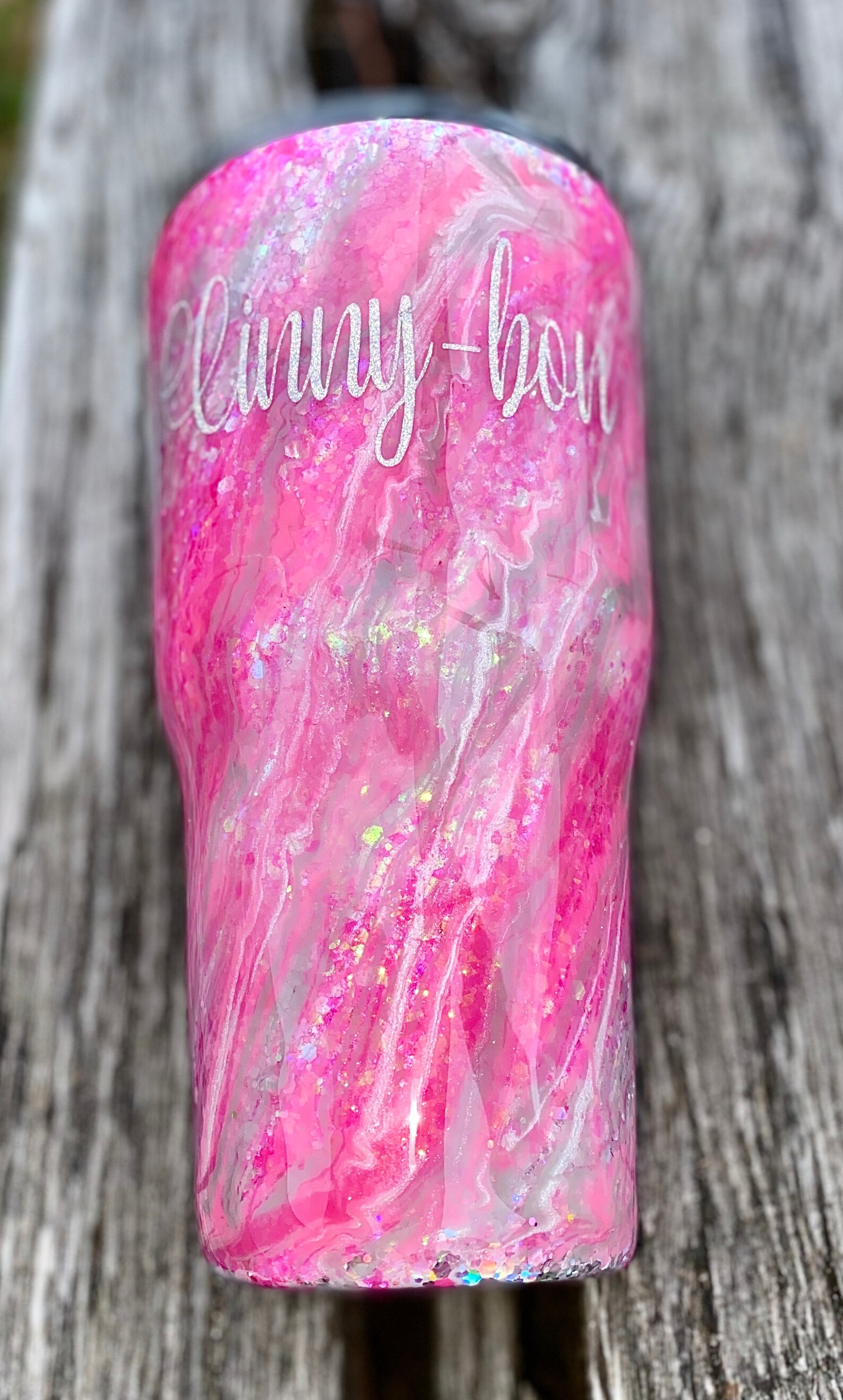 Milky Way Tumbler Pink Glitter Tumbler - Etsy