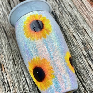 Sunflower Kids Tumbler Glitter Sippy Cup