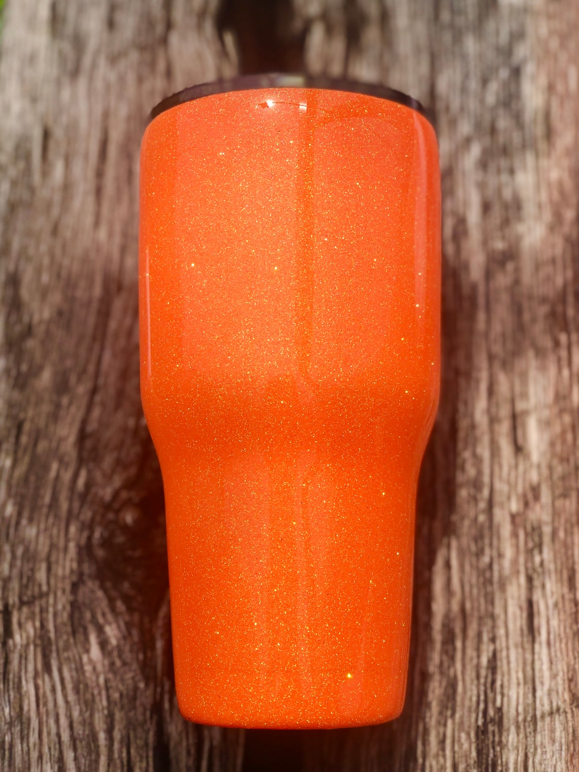 Orange Glitter Tumbler Etsy