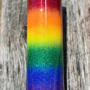 Pride Rainbow Glitter Tumbler