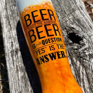 Beer Pint Tumbler | Beer Inspired Cup Foam Head