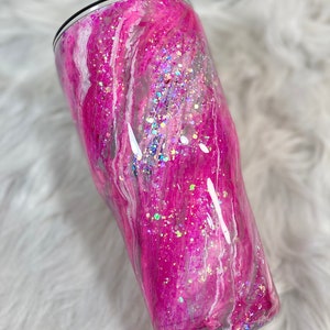 Milky Way Tumbler Pink Glitter Tumbler - Etsy
