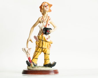 Porcelain Figurine Capodimonte Figurine Clown Vintage Capodimonte Figurine Clown Decor Italian Porcelain Figurine Vintage Italian Gift