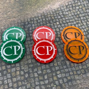 Fichas de puntos de mando grandes para WH/AOS