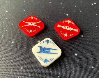 X-wing Acrylic Dual Sided U Wing/T-65 Tokens