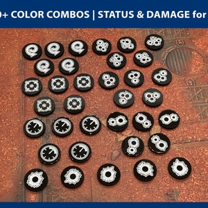 Status/Damage Bundle Acrylic Token Set for AI