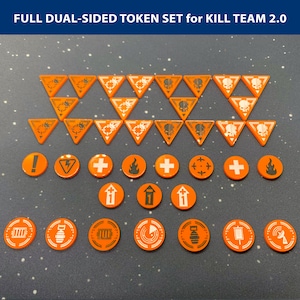 Volledige dubbelzijdige tokenset voor Kill Team