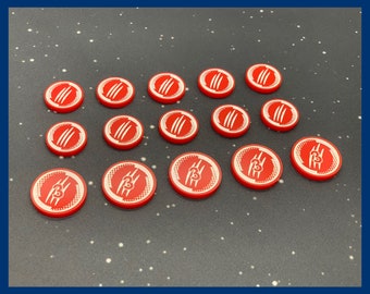 Ensemble de jetons de dégâts pour le protocole de crise Marvel