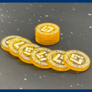 SW Themed New Republic Acrylic Currency/Credits Tokens