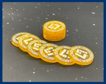 SW Themed New Republic Acrylic Currency/Credits Tokens