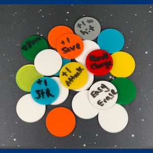 Dry Erase Circle Token Sets 28mm