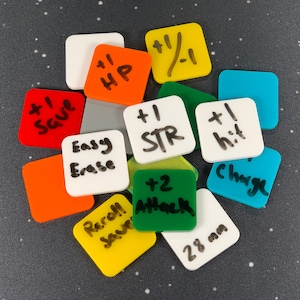 Dry Erase Square Token Sets 28mm