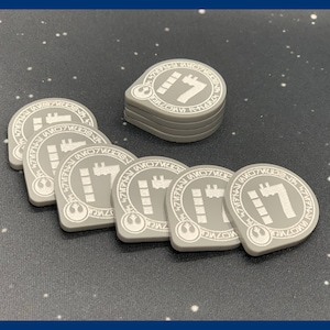 SW Themed New Republic 2 Acrylic Currency/Credits Tokens