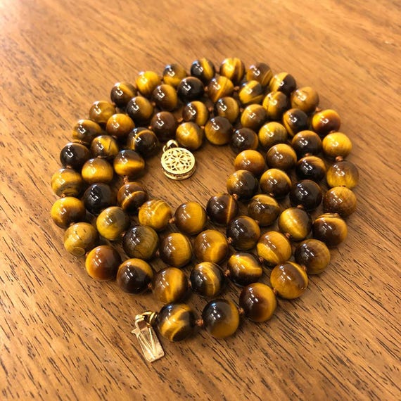 8mm Tiger Eye Necklace for Men and Women Beaded N… - image 6