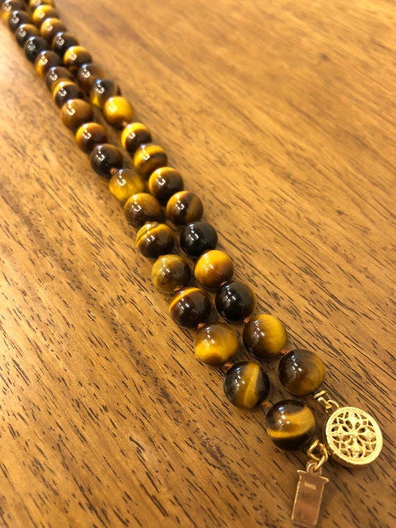 8mm Tiger Eye Necklace for Men and Women Beaded N… - image 8