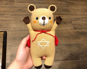 CROCHET BEAR,Bear Amigurumi, Crochet Soft Toy, Crochet Bear,Soft Toy , Stuffed Bear, Amigurumi pattern, Stuffed Animals, New | Free Shipping