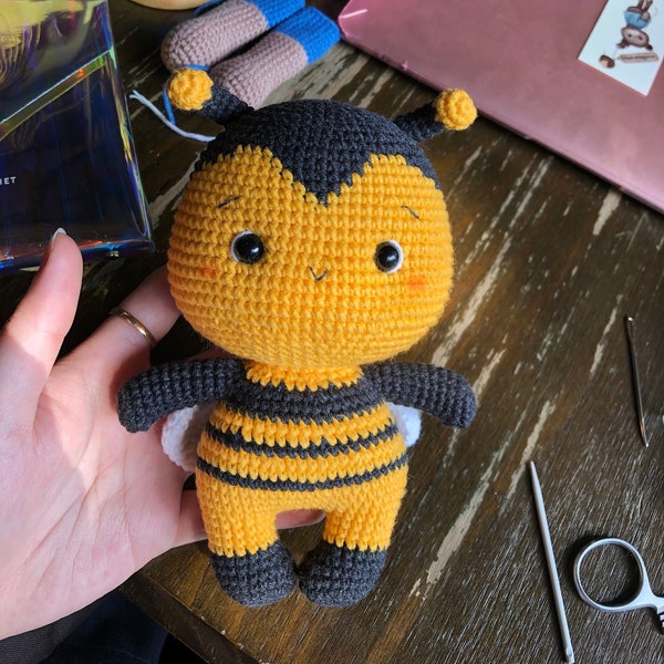 GEHÄKELTE BEE,Bee Amigurumi,Bee Stuffed Animals,Bee Stuffed Animals,Bee Stuffed Bee,Amigurumi Muster,Neue | Kostenloser Versand