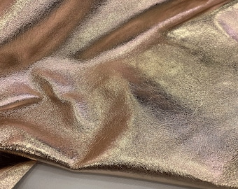 Rose Gold Metallic Cow leather