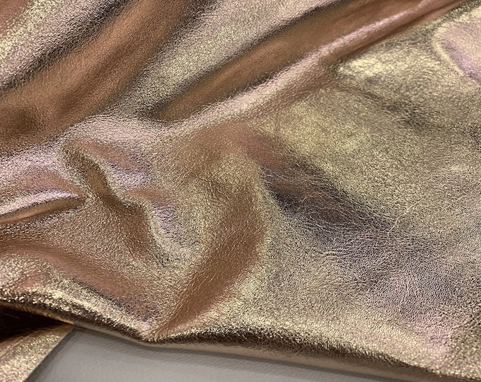 Rose Gold Metallic Cow leather