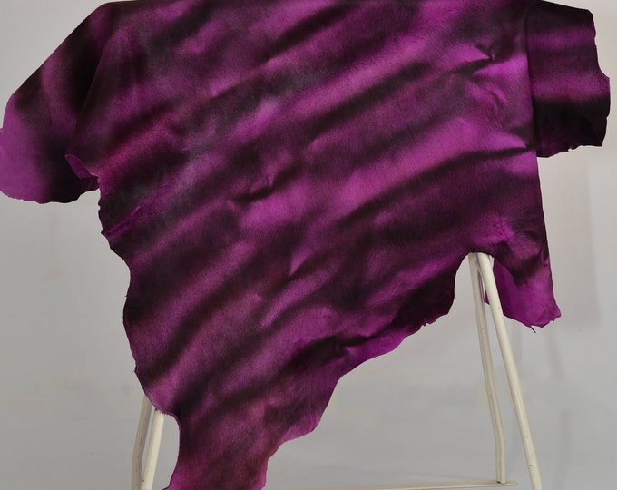 Purple Striped Ponyskin,  Calfskin Leather, Hair on Hides, Italian Leather, Genuine leather Sale, Leather hides, Premium Leather hides