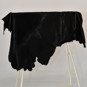 Black Ponyskin, Calf skin Hair on Leather, Textured leather hide, Genuine Leather for Sale, Leather supplier, Small Leather Hides for sale