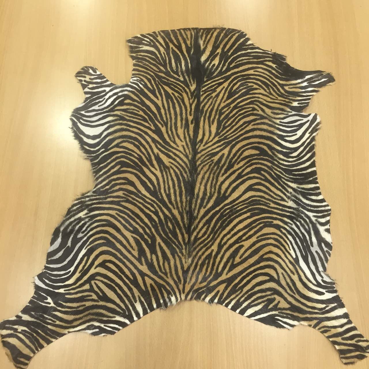 Zebra Pattern Calf Hair Pony skin, Hair on Leather hide, Leather rugs