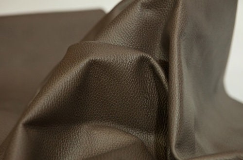 Rich Brown Half Hide Embossed Upholstery Leather For Furniture