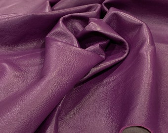 Violet Nappa leather Hide, Smooth Leather Hide for Clothing, Violet Lamb Skin, DIY leather, Leather Hides, Leather Supplier, Italian Leather