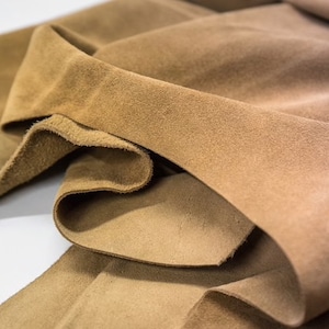 Pelle Scamosciata Crosta, Pelle Scamosciata Crosta Cammello Calda, Morbida Pelle Scamosciata Cammello Italiana per Scarpe e Borse, Pelle Scamosciata di Vitello