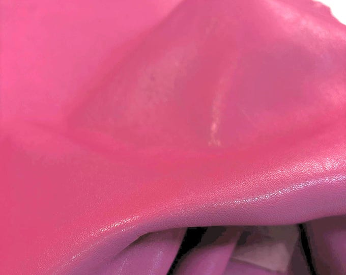 Magenta Pebbled Nappa Leather, Soft Italian Lambskin, Leather Supplier, DIY Leather Hides, Genuine Leather for Sale, Leather Store