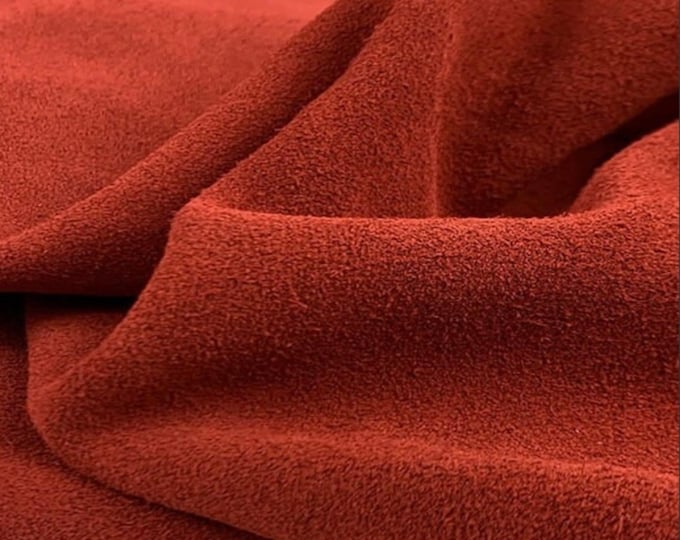 Red Split Suede Leather, Calf skin, Leather supplier, Genuine Italian leather, Leather hides for Crafting, Shoemaking, DIY leather projects