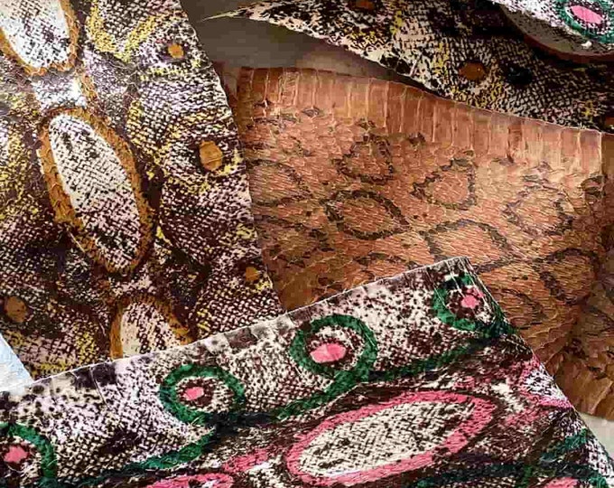 Paisley Print Snakeskins, Genuine Snakeskins, Italian Leather, DIY leather hides, Leather for sewing and clothing, Leather Store online
