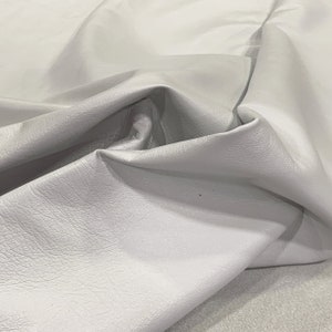 White Nappa Leather for clothing, nappa for garments, nappa for bags, nappa leather for clothes, DIY leather, Italian Leather for Sale