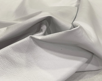 White Lambskin Nappa Leather: Italian DIY Garment Fabric
